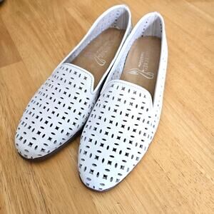 Aerosoles Women's You Betcha Slip-On Loafer White sz 9.5M EUC